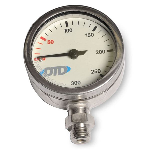 pressure gauge - 200 bar, 52 mm, Tempered glass, Nickel plated