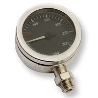 pressure gauge - 250 bar, 52 mm, Tempered glass,  Black dial